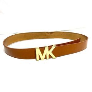 MICHAEL KORS Faux Vegan Leather MK Logo Belt Size Medium